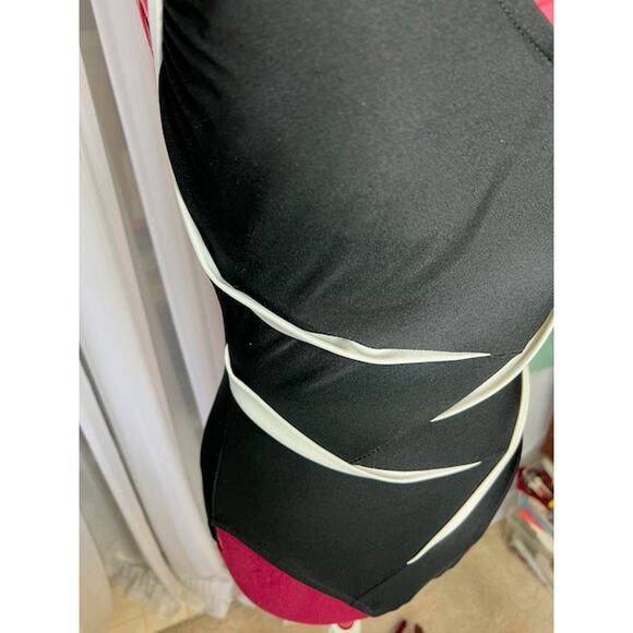 Carol Wior one piece swimsuit Vintage black white underwire - Picture 2 of 12